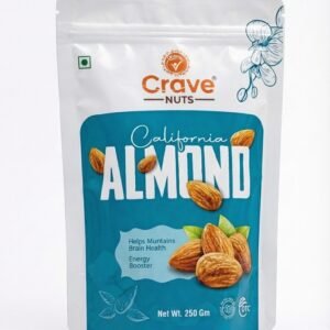 Crave Nuts California Almonds 250g – Premium Whole Badam