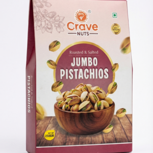 Crave Nuts Roasted & Salted Jumbo Pistachios 250g – Premium Crunchy Pista