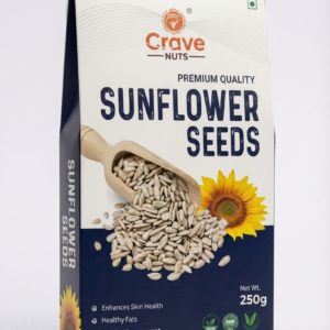 Crave Nuts Premium Sunflower Seeds 250g – Natural Healthy Seeds | High Fiber & Nutrient